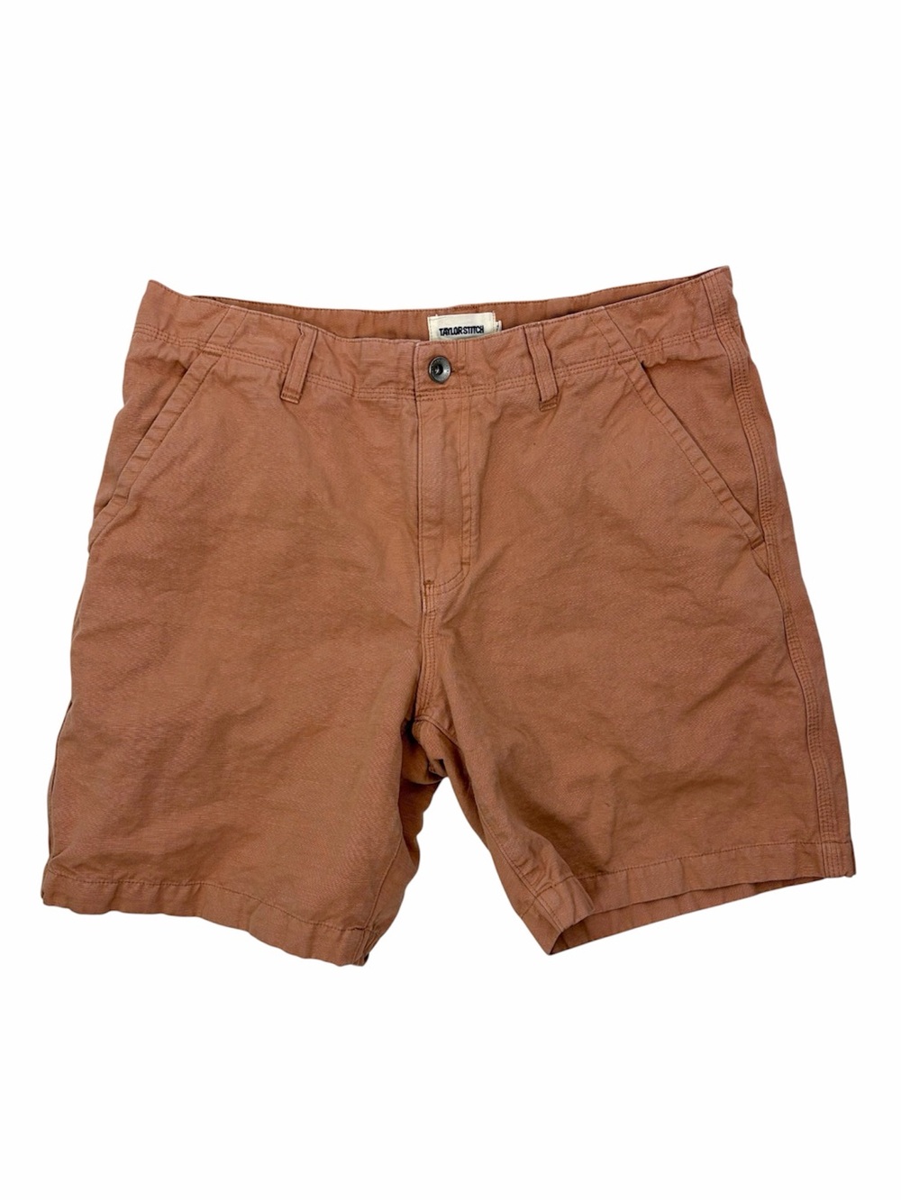 Taylor Stitch Organic Cotton Linen Blend Chino Shorts Men’s 32 Brown Casual